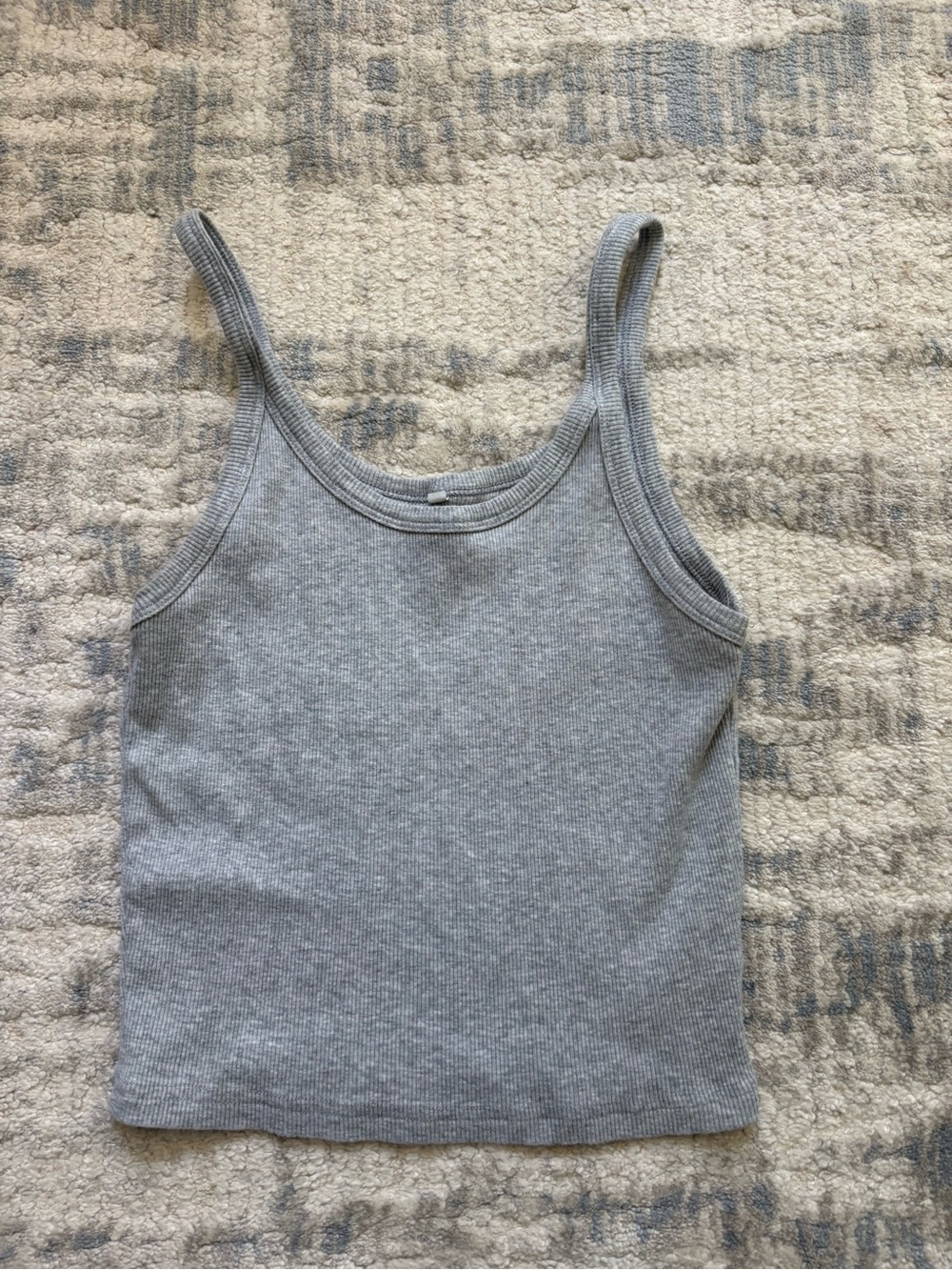 Amazon Women's Light Gray Ribbed Tank Top